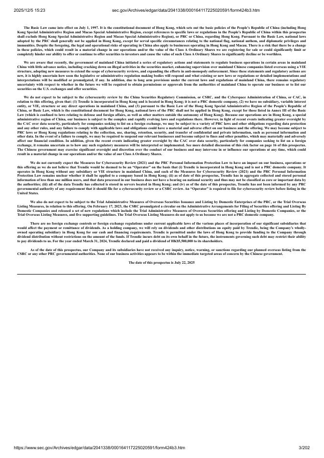 Dreamland Limited美股纳斯达克IPO上市招股说明书_第3页