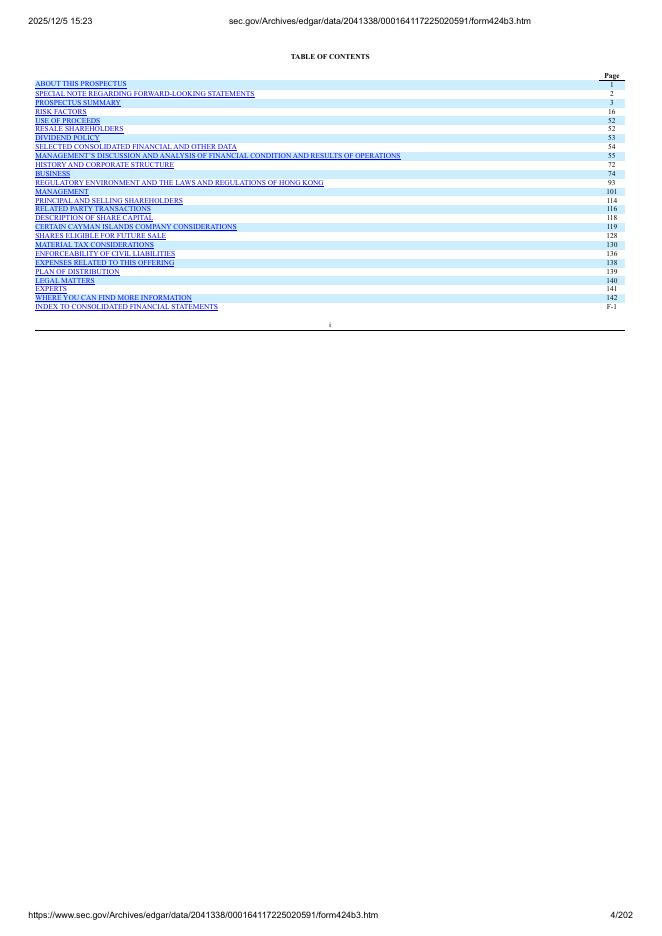 Dreamland Limited美股纳斯达克IPO上市招股说明书_第4页