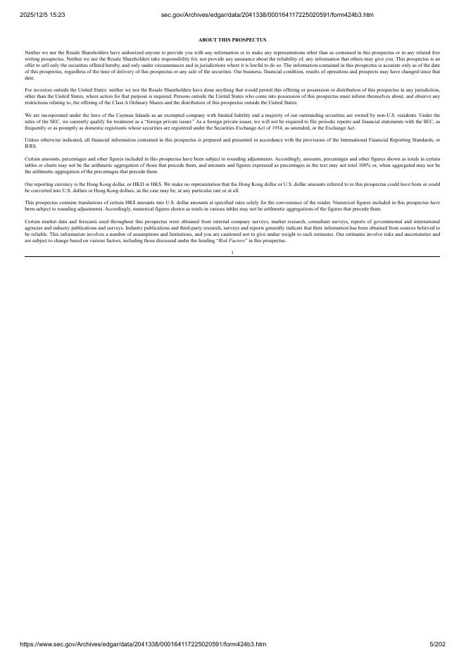 Dreamland Limited美股纳斯达克IPO上市招股说明书_第5页