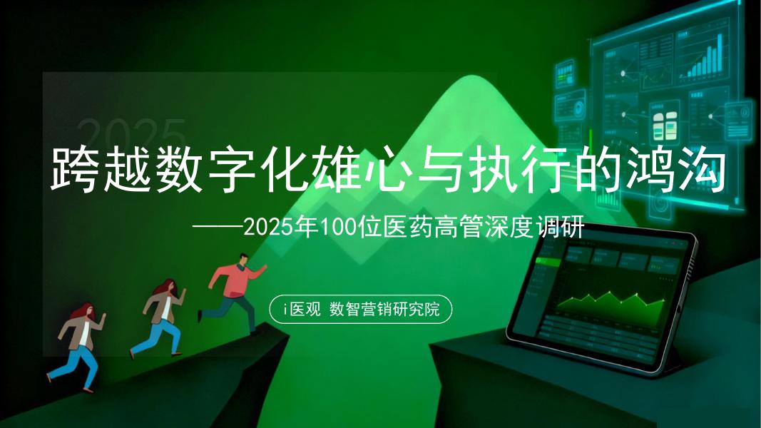 i医观 数智营销研究院：2025年100位医药高管深度调研报告-跨越数字化雄心与执行的鸿沟海报