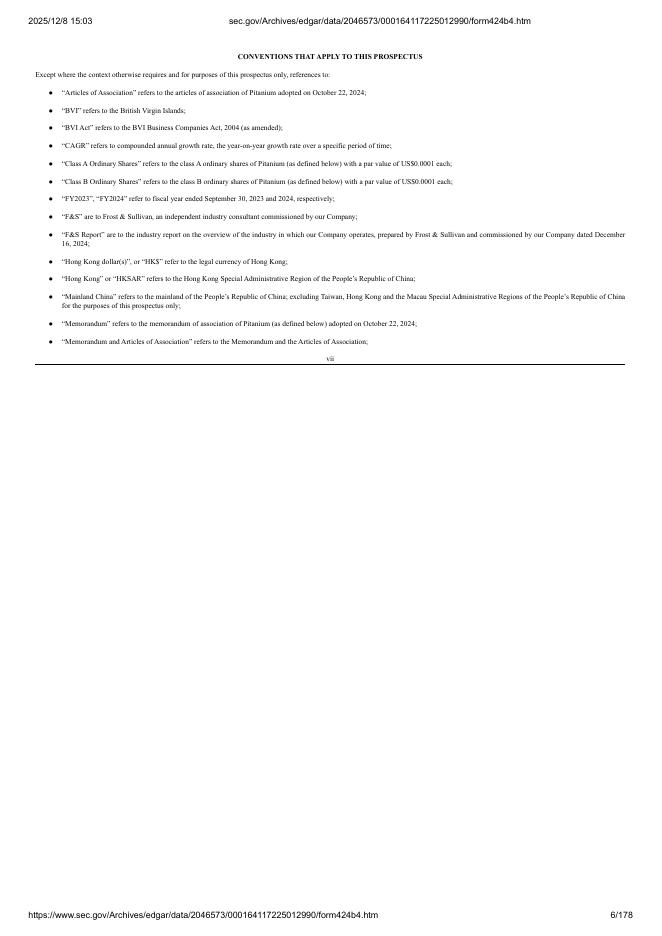 Pitanium Limited美股纳斯达克IPO上市招股说明书_第6页