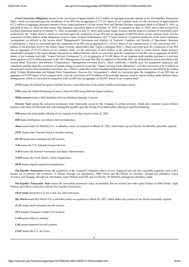 AIRO Group Holdings, Inc.美股纳斯达克IPO上市招股说明书_第4页