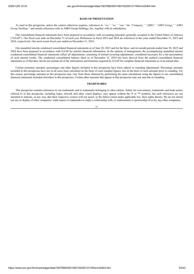 AIRO Group Holdings, Inc.美股纳斯达克IPO上市招股说明书_第5页