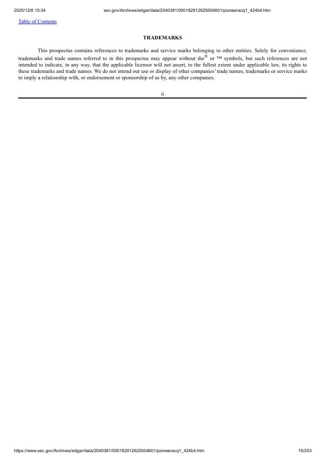 Pioneer Acquisition I Corp美股纳斯达克IPO上市招股说明书_第10页