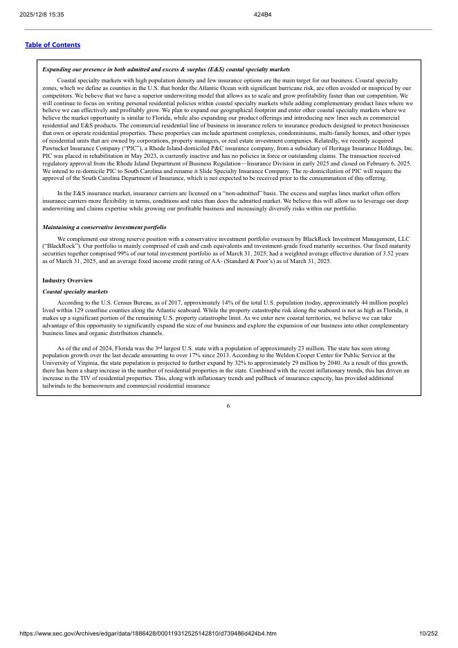 Slide Insurance Holdings, Inc.美股纳斯达克IPO上市招股说明书_第10页