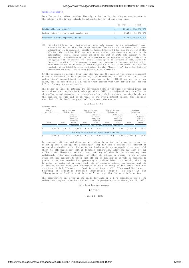 Oxley Bridge Acquisition Limited美股纳斯达克IPO上市招股说明书_第5页