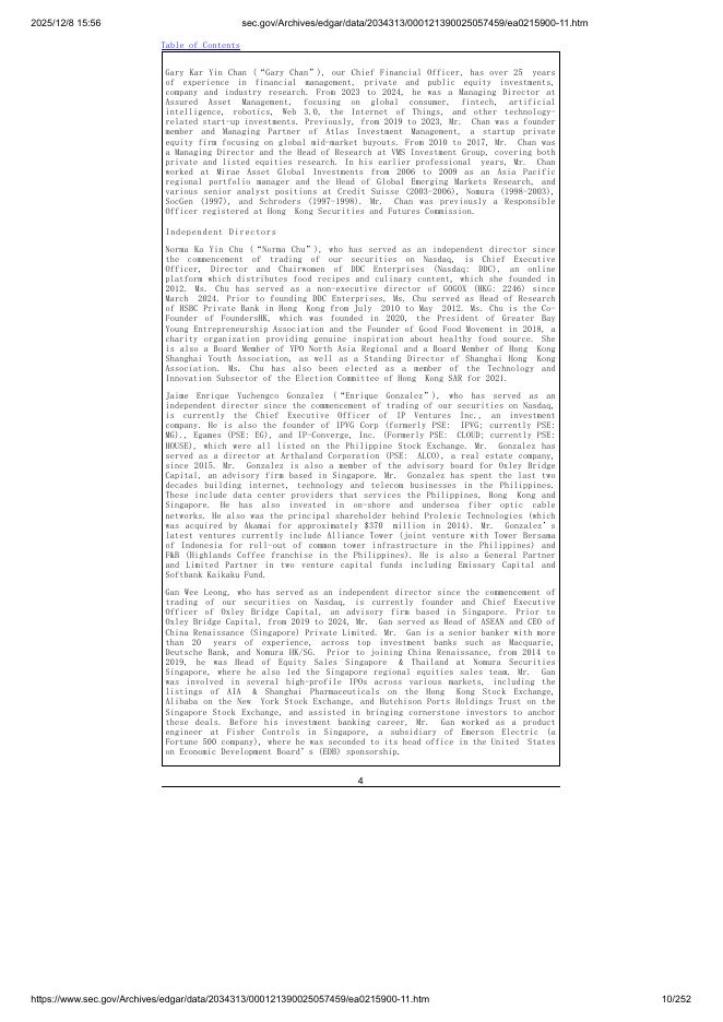 Oxley Bridge Acquisition Limited美股纳斯达克IPO上市招股说明书_第10页