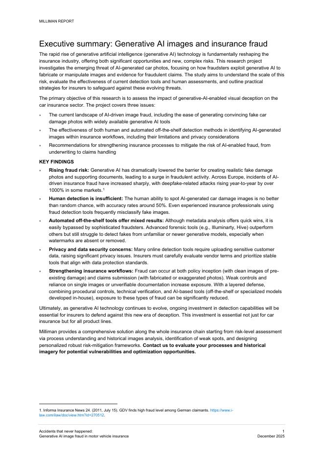 Milliman：2025年从未发生过的事故：生成式人工智能与汽车保险欺诈报告（英文版）_第3页