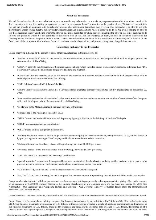 Empro Group Inc.美股纳斯达克IPO上市招股说明书_第3页