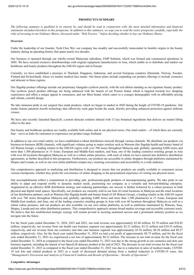 Empro Group Inc.美股纳斯达克IPO上市招股说明书_第5页