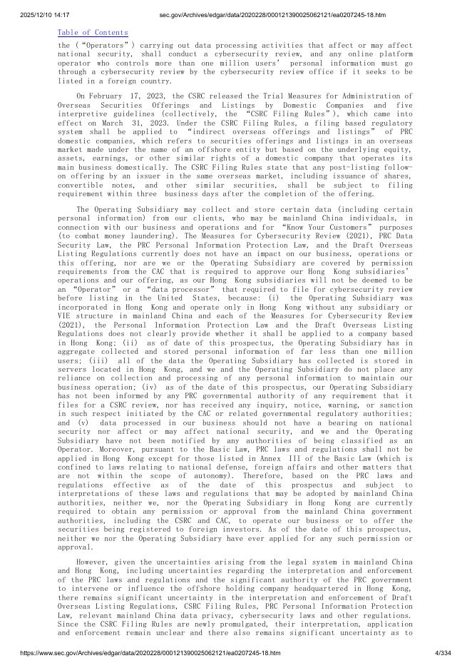 Masonglory Limited美股纳斯达克IPO上市招股说明书_第4页