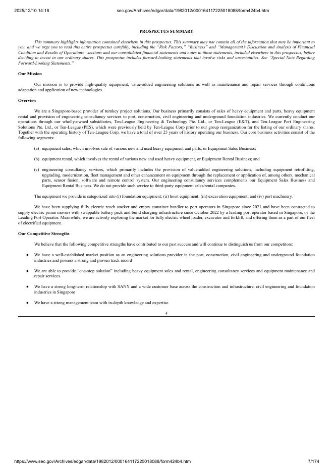 Ten-League International Holdings Limited美股纳斯达克IPO上市招股说明书_第7页