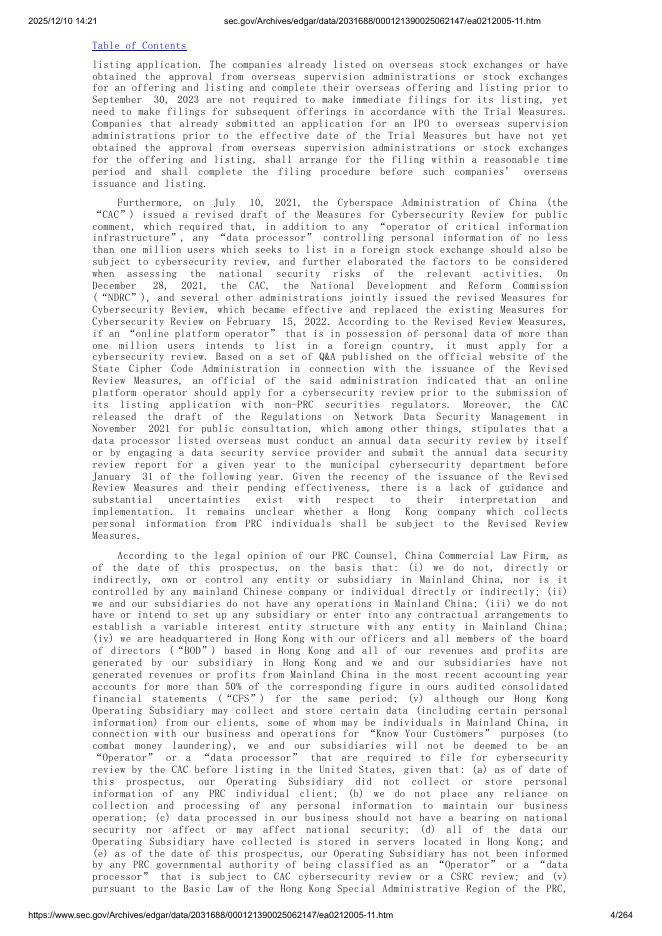 Rich Sparkle Holdings Limited美股纳斯达克IPO上市招股说明书_第4页