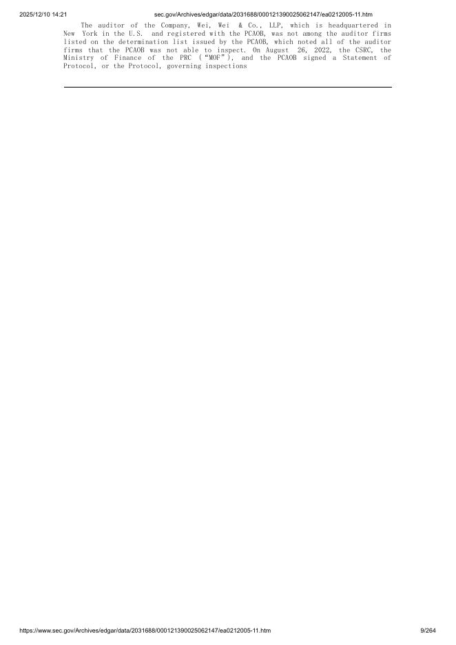 Rich Sparkle Holdings Limited美股纳斯达克IPO上市招股说明书_第9页