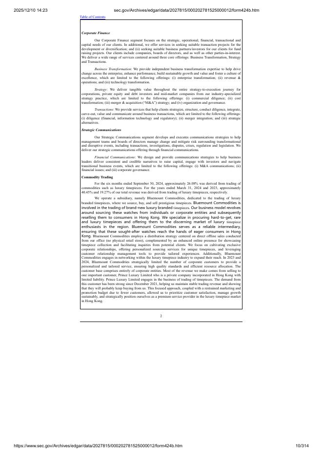 Bluemount Holdings Limited美股纳斯达克IPO上市招股说明书_第10页