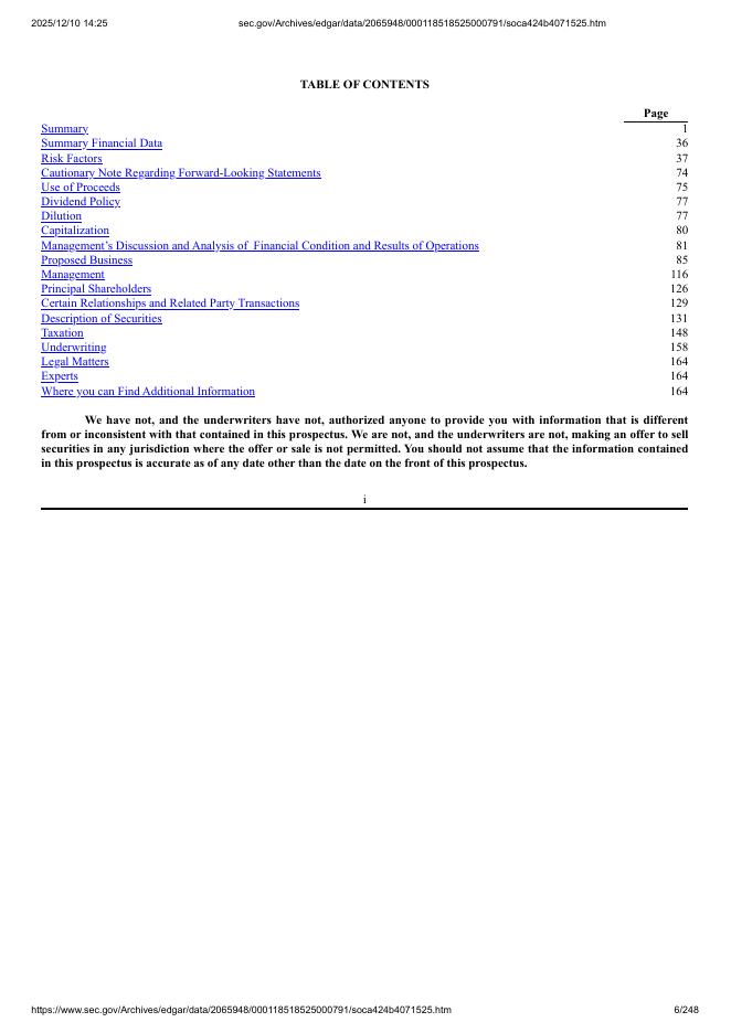Solarius Capital Acquisition Corp.美股纳斯达克IPO上市招股说明书_第6页