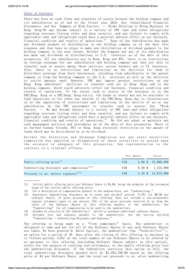 兆运公司有限公司美股纳斯达克IPO上市招股说明书_第5页