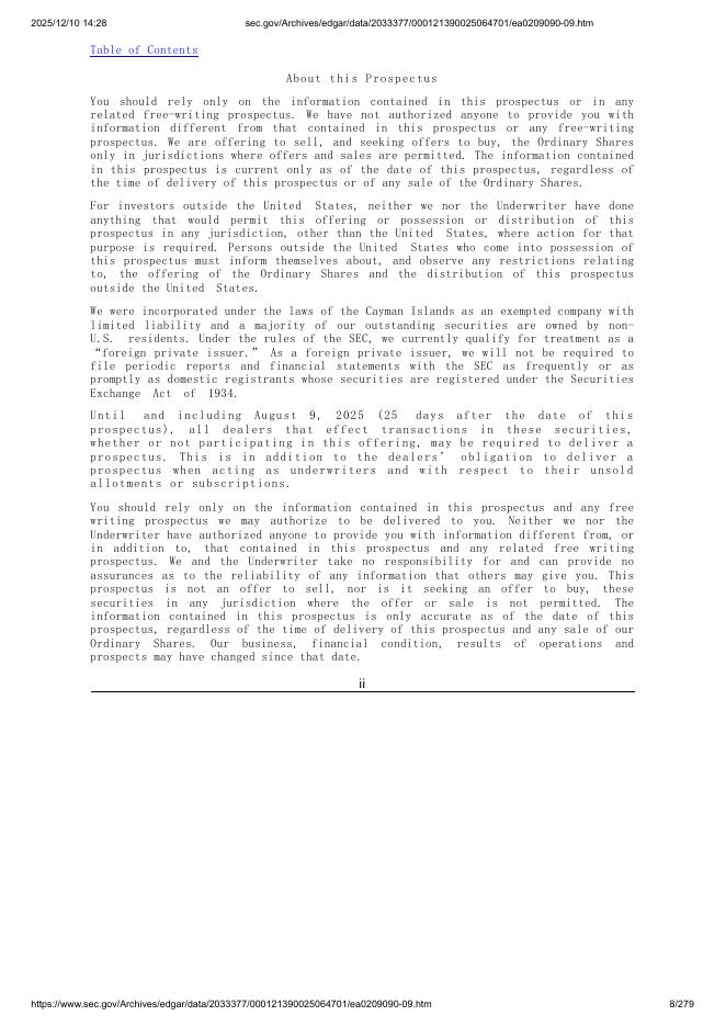 兆运公司有限公司美股纳斯达克IPO上市招股说明书_第8页