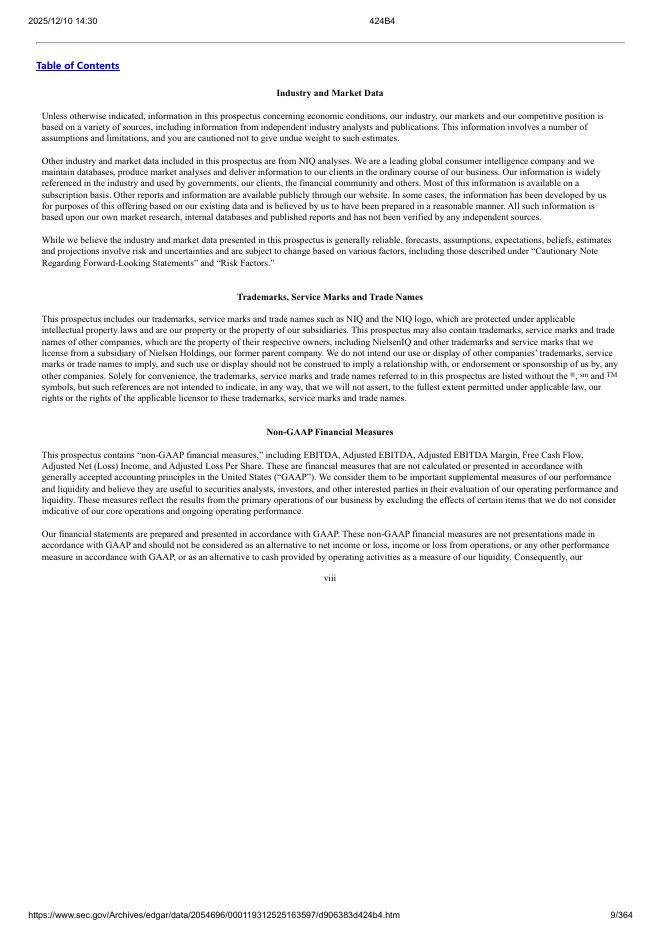 NIQ Global Intelligence plc美股纳斯达克IPO上市招股说明书_第9页