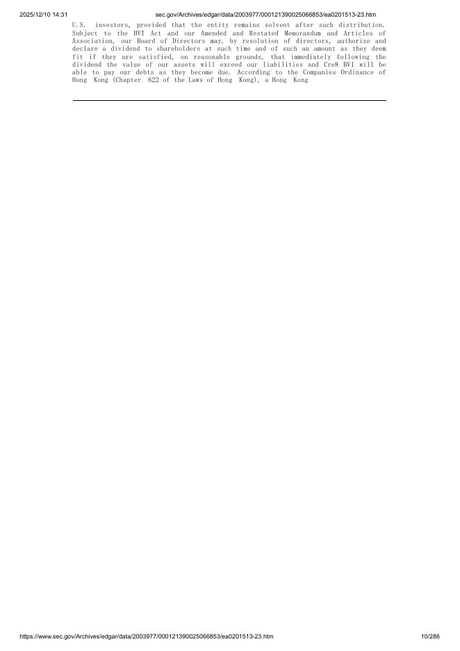 Cre8 Enterprise Limited美股纳斯达克IPO上市招股说明书_第10页