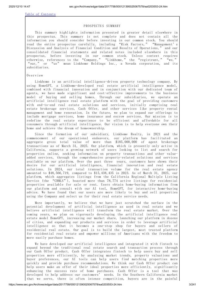 Linkhome Holdings Inc.美股纳斯达克IPO上市招股说明书_第3页