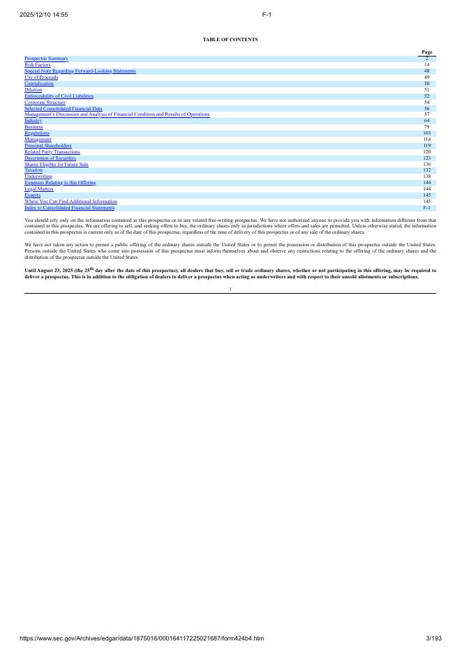 J-Star Holding Co., Ltd.美股纳斯达克IPO上市招股说明书_第3页