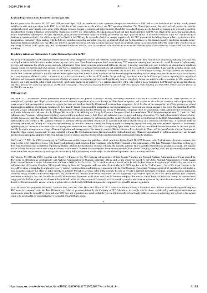 J-Star Holding Co., Ltd.美股纳斯达克IPO上市招股说明书_第8页