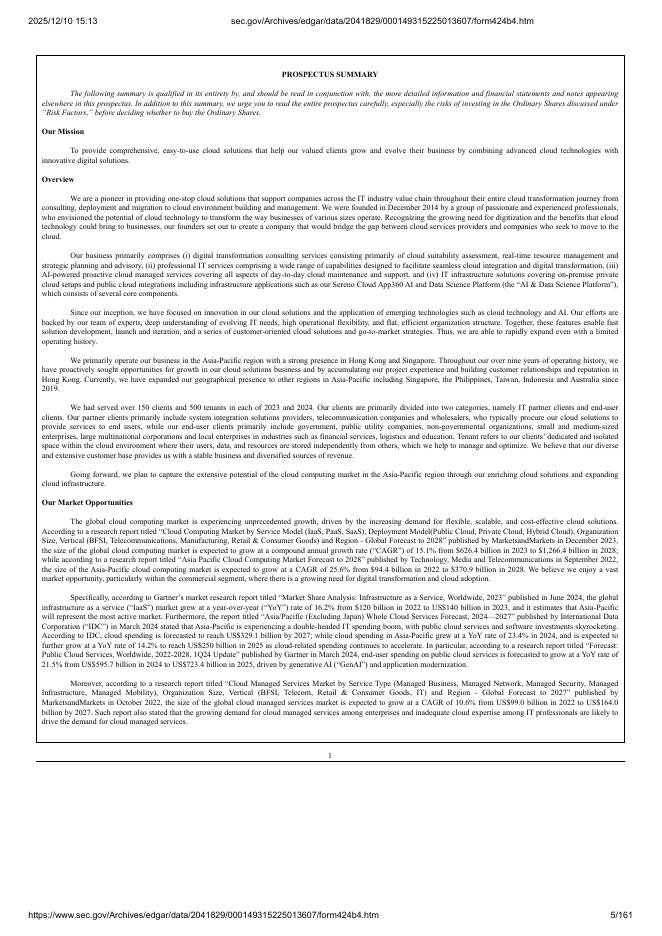 ChowChow Cloud International Holdings Limited纽约证券交易所IPO上市招股说明书_第5页