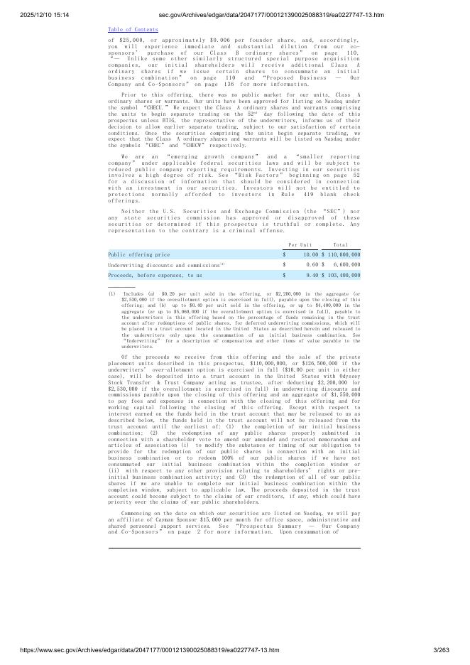 Chenghe Acquisition III Co.美股纳斯达克IPO上市招股说明书_第3页