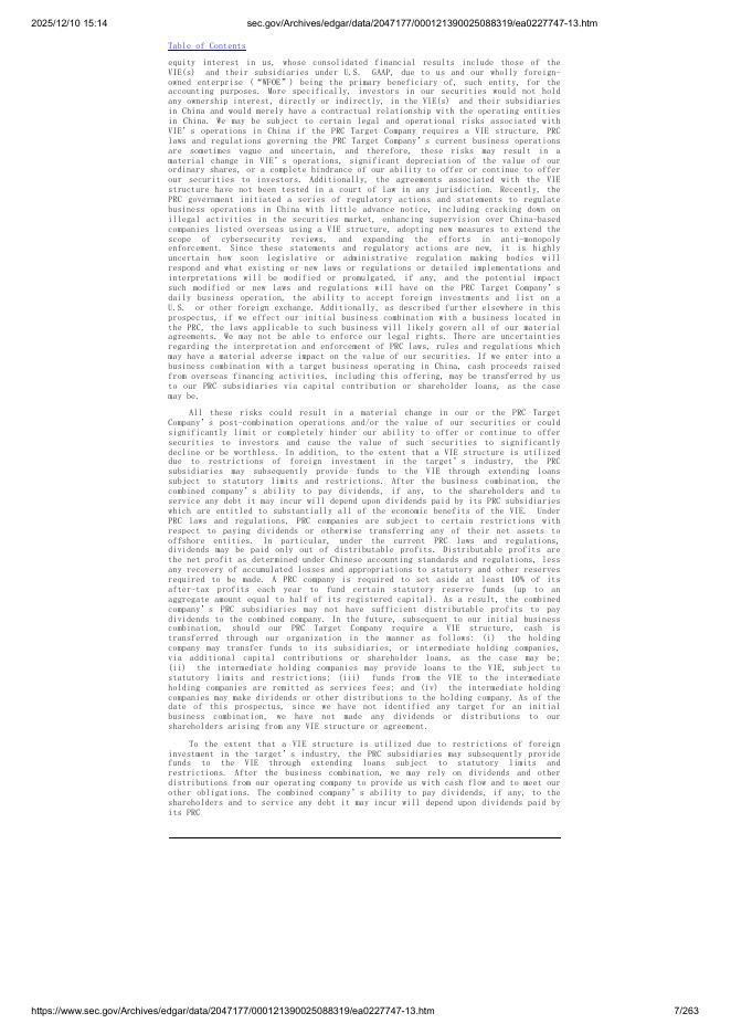 Chenghe Acquisition III Co.美股纳斯达克IPO上市招股说明书_第7页