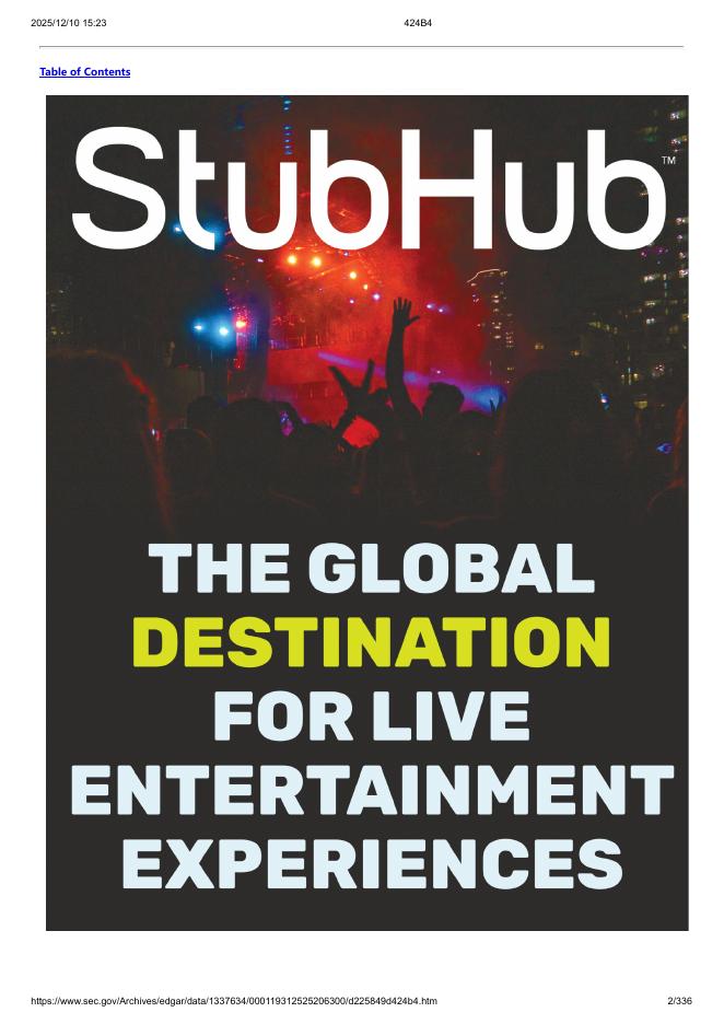 StubHub Holdings, Inc.纽约证券交易所IPO上市招股说明书_第2页
