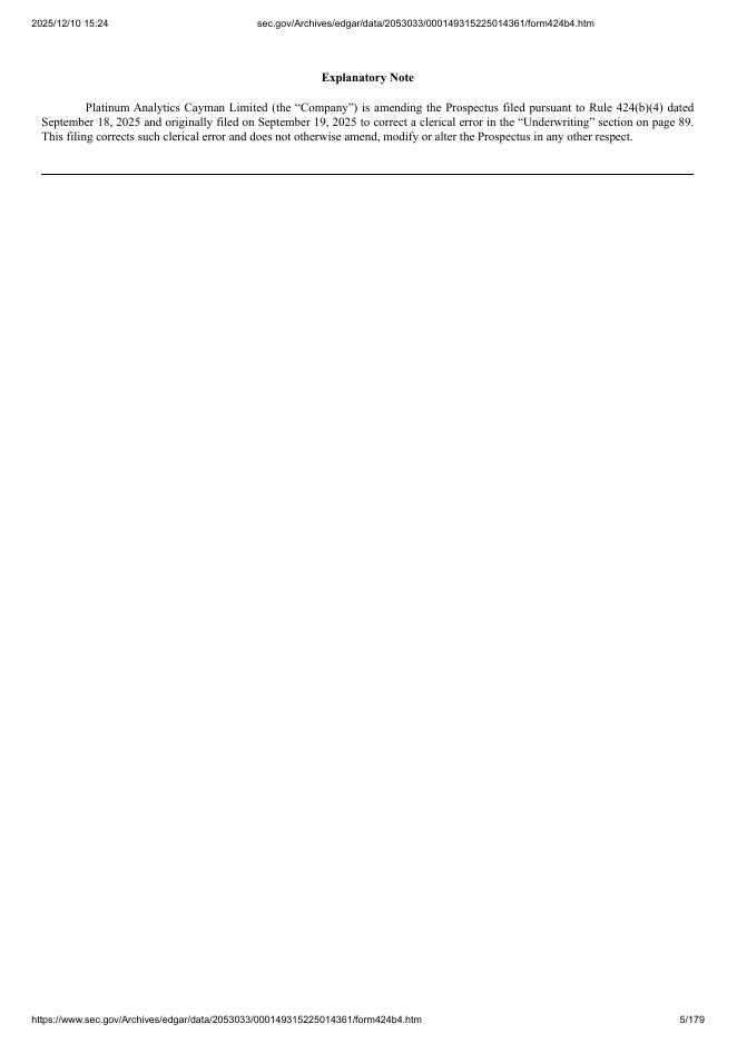 Platinum Analytics Cayman Limited美股纳斯达克IPO上市招股说明书_第5页