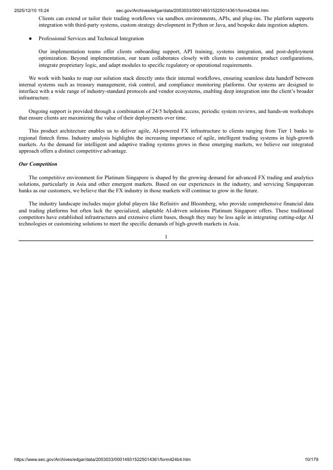 Platinum Analytics Cayman Limited美股纳斯达克IPO上市招股说明书_第10页