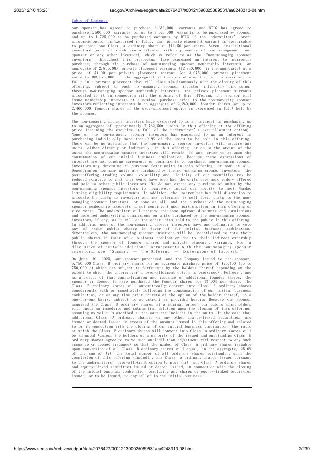 Galata Acquisition Corp. II美股纳斯达克IPO上市招股说明书_第2页