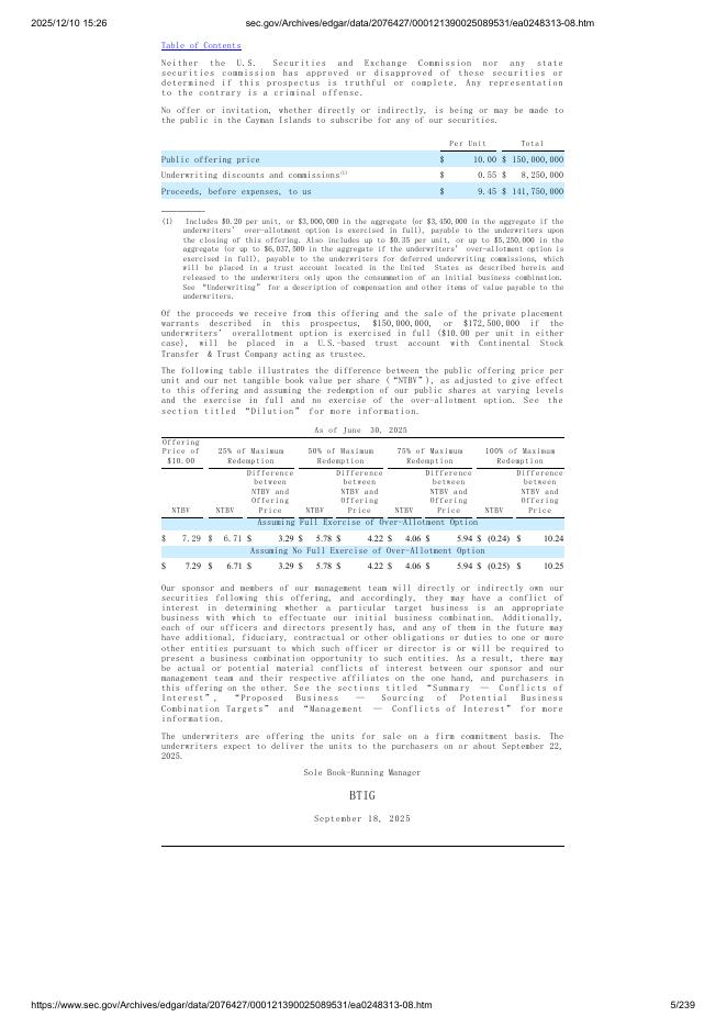 Galata Acquisition Corp. II美股纳斯达克IPO上市招股说明书_第5页