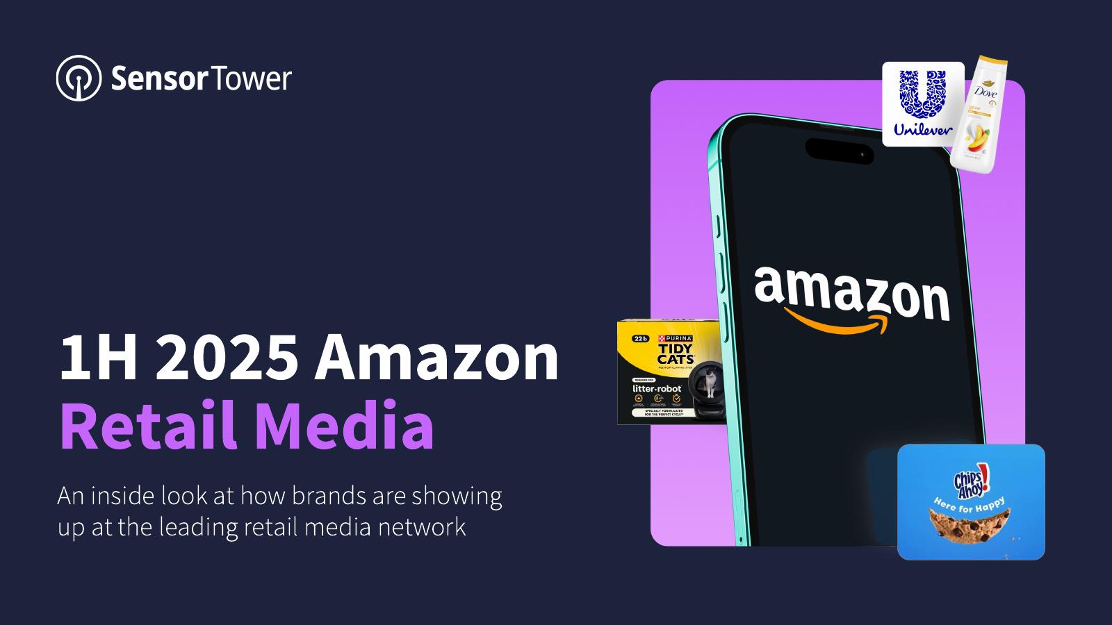 Sensor Tower：2025上半年亚马逊零售媒体报告（英文版）海报