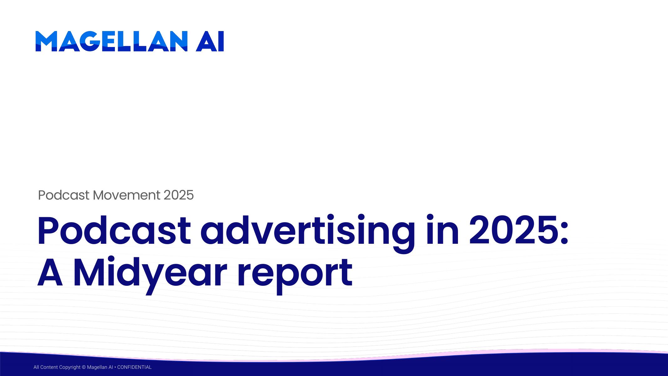 Magellan AI：2025年年中播客广告市场数据洞察报告（英文版）海报