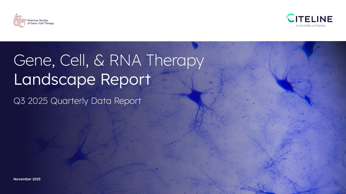 ITELINE：2025年第三季度基因、细胞与RNA疗法领域报告（英文版）海报