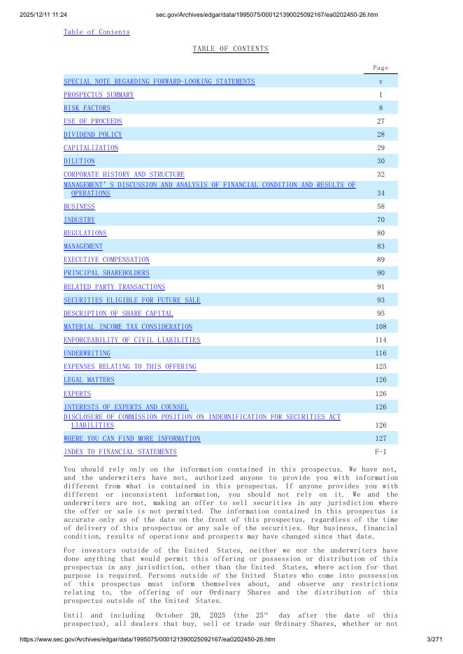 Megan Holdings Limited美股纳斯达克IPO上市招股说明书_第3页