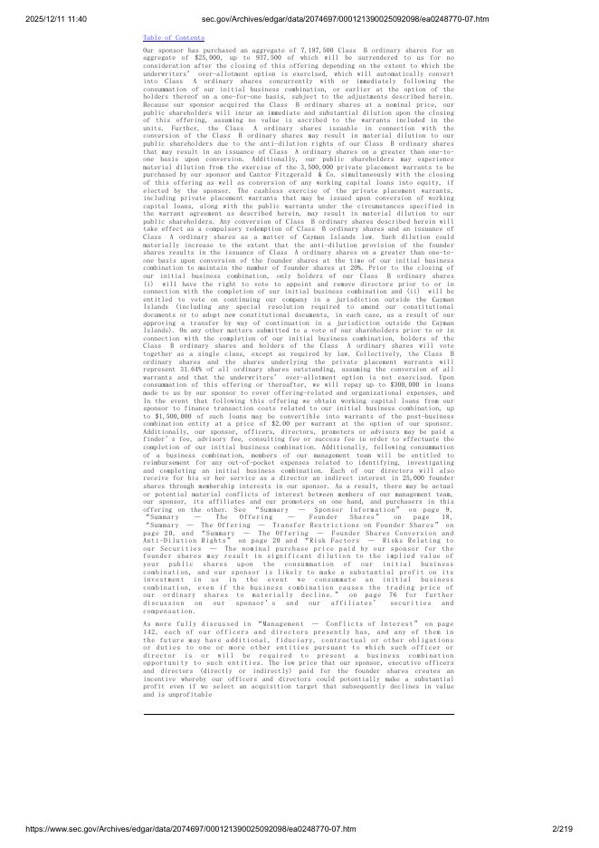 FutureCrest Acquisition Corp.纽约证券交易所IPO上市招股说明书_第2页