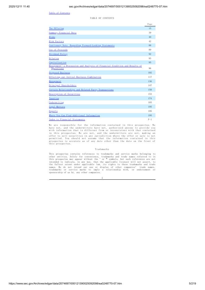 FutureCrest Acquisition Corp.纽约证券交易所IPO上市招股说明书_第5页