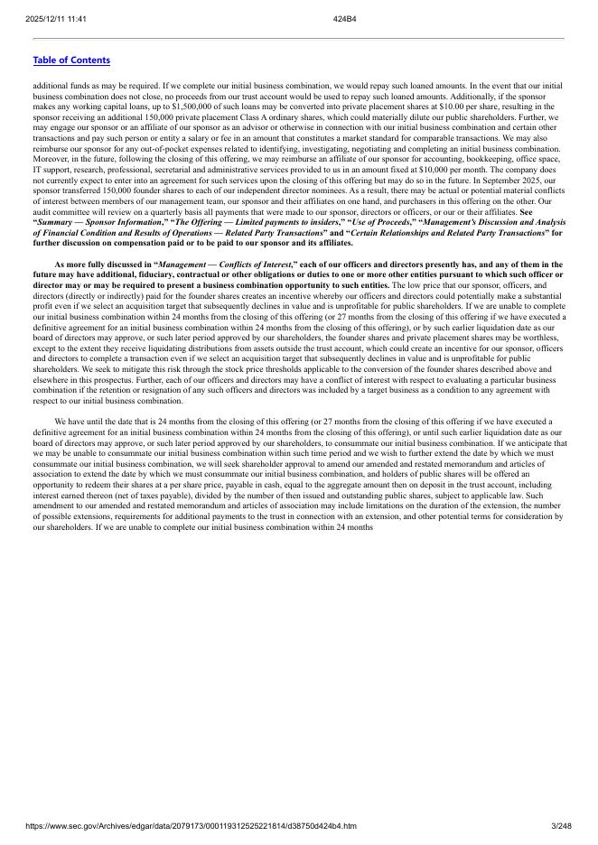 American Exceptionalism Acquisition Corp. A纽约证券交易所IPO上市招股说明书_第3页