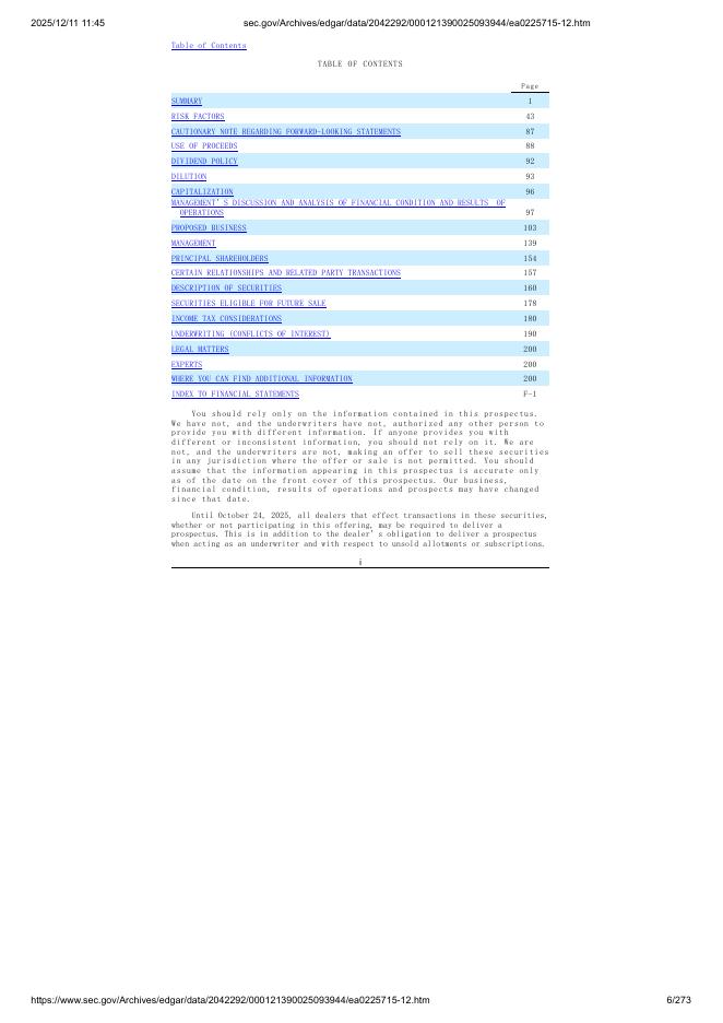 BTC Development Corp.美股纳斯达克IPO上市招股说明书_第6页