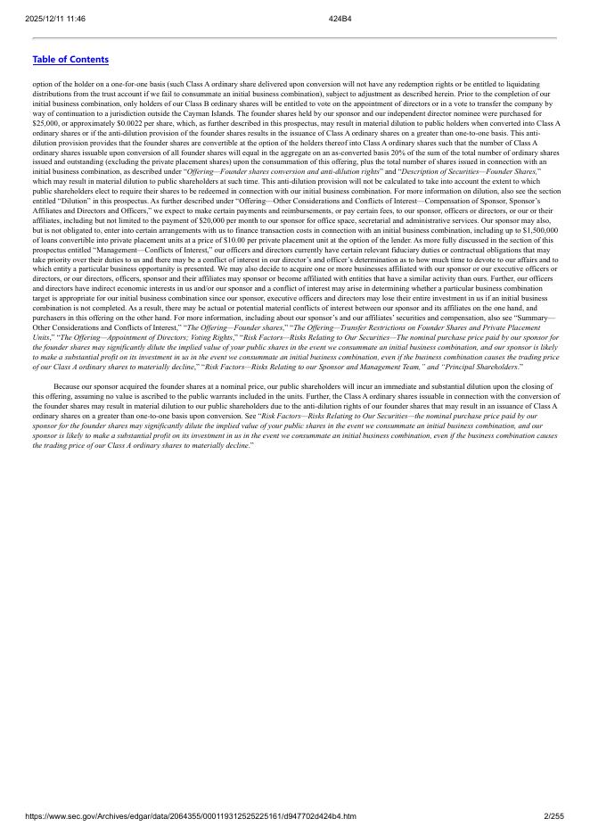 Bain Capital GSS Investment Corp.美股纳斯达克IPO上市招股说明书_第2页