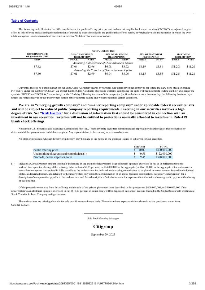 Bain Capital GSS Investment Corp.美股纳斯达克IPO上市招股说明书_第3页