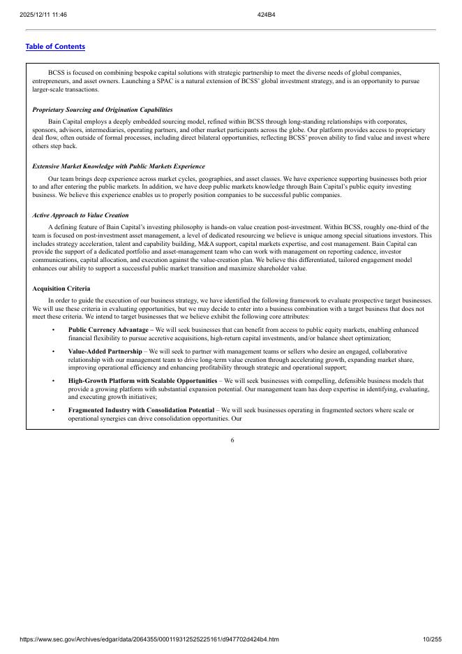 Bain Capital GSS Investment Corp.美股纳斯达克IPO上市招股说明书_第10页