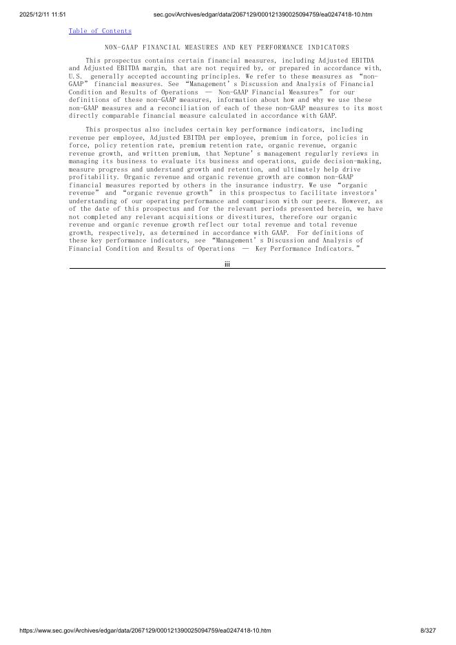 Neptune Insurance Holdings Inc.纽约证券交易所IPO上市招股说明书_第8页