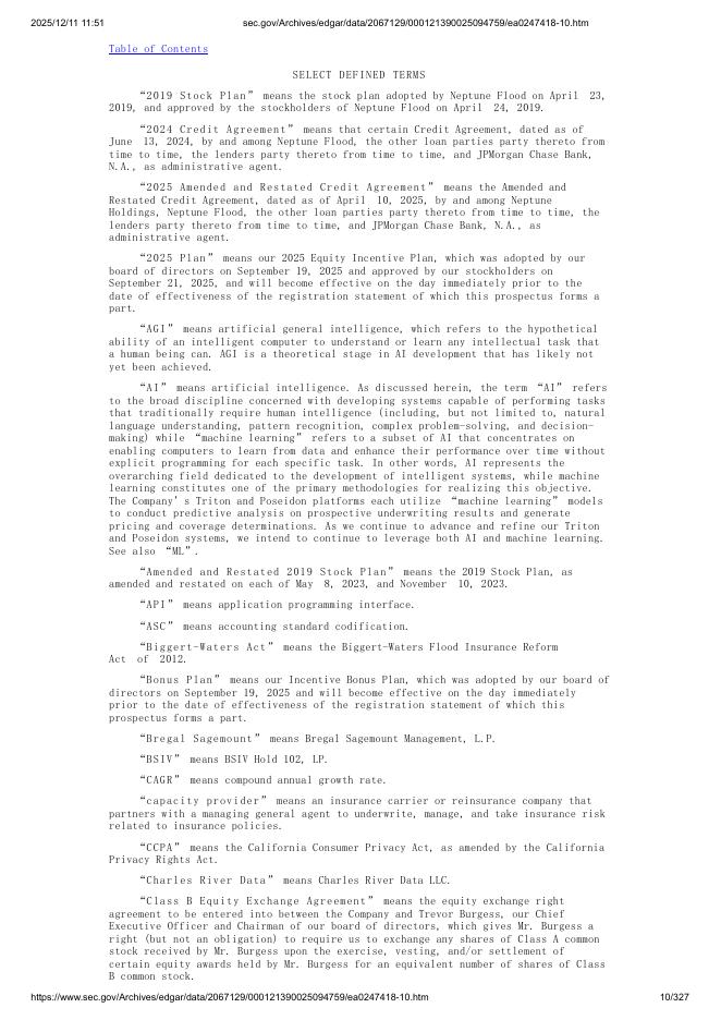 Neptune Insurance Holdings Inc.纽约证券交易所IPO上市招股说明书_第10页