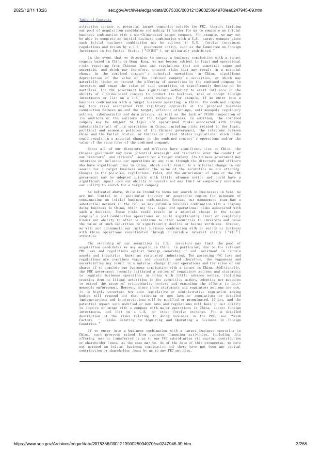 AA Mission Acquisition Corp. II纽约证券交易所IPO上市招股说明书_第3页