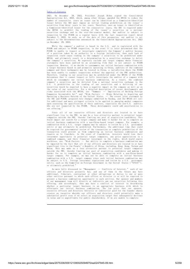 AA Mission Acquisition Corp. II纽约证券交易所IPO上市招股说明书_第5页